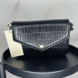 Radley London- flap over crossbody Eltham Mews Faux croc bag